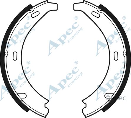 APEC BRAKING Комплект тормозных колодок, стояночная тормозная с SHU363